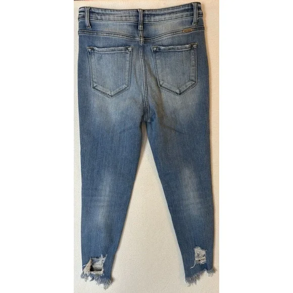 Kancan Signature HighRise Ankle Jeans 28 Blue Distressed Buckle Exclusive - Picture 7 of 9